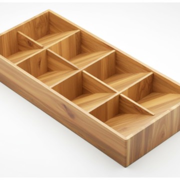 Acacia Wood Tea/Coffee Bag Organizer - Multipurpose Storage Solution